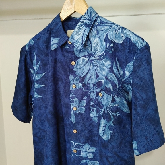 Penmans | Blue Hawaiian short sleeved mens button up - Picture 3 of 10